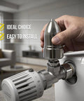 Hand installing Quiet Steam Air Vent With Float Type Regulator Valve For Heating Systems Straight Mount 1/4 In Npt