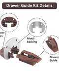 Heavy Duty Drawer Slide Replacement Kit Boasts Six Bulletproof Tracks And Heavy Gauge Steel Brackets For Super Smooth Glide, drawer guide kit components.