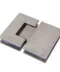 Stainless Steel Frameless Glass Shower Door Hinge 180 Degree Heavy Duty for 5/16 to 1/2 Inch Glass, close-up view