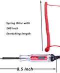 Beast Of A Heavy Duty 3 To 48V Digital LCD Circuit Tester With 140 Inch Spring Wire And Stainless Probe Displayed On White Background