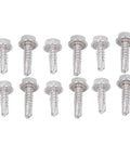 Go To Self Drilling Hex Washer Screws Kit 4.8x16mm And 4.8x19mm, 100 Pieces Stainless Steel Fasteners for repairs