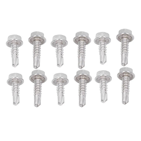 Go To Self Drilling Hex Washer Screws Kit 4.8x16mm And 4.8x19mm, 100 Pieces Stainless Steel Fasteners for repairs