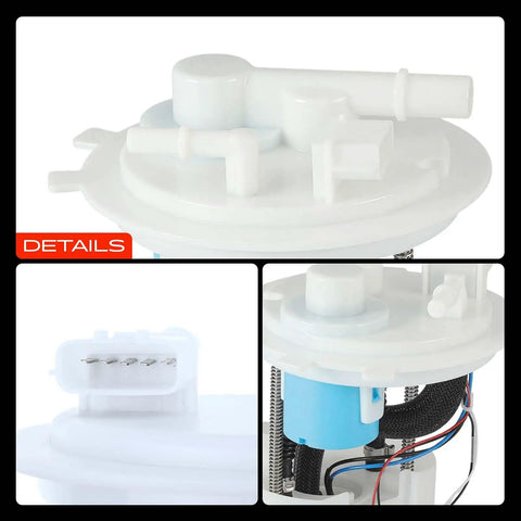 Electric Fuel Pump Module Assembly For Nissan Versa Versa Note Micra 1.6L 2012-2019 top view showing connectors and pump design details
