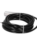 Industrial Water Level Sensor Transmitter With Stainless Steel Probe 0 To 7 Meter Range Built Tough For Rugged Water Monitoring System IP68 Waterproof 5 Meter Cable And Detachable Probe coiled with visible cable and probe detail.