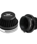 2 Pack 55MM Universal Motorcycle Air Intake Filter Kit For Carburetors And Breathers Fits Dirt Pit ATV SSR TTR Bikes Black