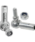 Beefy M8 By 1.25mm Rod End Bearing Set With 8mm Bore, Ball Joint Tie Rod Ends For Steering On ATV Go Kart Mini Bike Drift Trike And Industrial Machinery, Left And Right Hand Threads, steel set