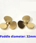 32mm Brass Three Blade Propeller Set For RC Sailboats With Left And Right Hand Turns M3 Shaft Hole Pressure Tested Marine Grade Twin Screw System 2 Pack For Competitive Scale Sailing