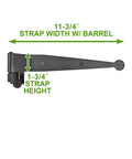 Heavy Duty Black Offset Strap Lift Off Pintle Hinge Pack Of 4 For Shutters Windows Doors And Gates In Wrought Iron