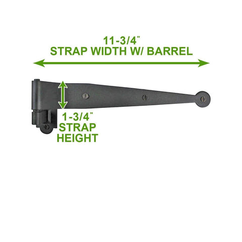 Heavy Duty Black Offset Strap Lift Off Pintle Hinge Pack Of 4 For Shutters Windows Doors And Gates In Wrought Iron