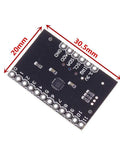 2 Pack MPR121 Breakout Module V12 Proximity Keyboard Capacitive Touch Sensor I2C Controller With 12 Electrodes And Simulated Thirteenth Electrode, LED Driving Pins, Low Power Operation 1.71V-3.6V, 20x30.5mm size.