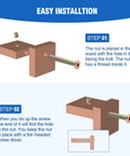 Installation guide for 12 Pack M6x120mm Hex Drive Socket Cap Bolts With Barrel Nuts For Bunk Beds Cribs Cots Furniture Hardware Kit.