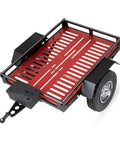 Aluminum RC Car Chassis Frame Red Lightweight Upgrade For Off Road Rock Crawler Builds, black trailer frame with red bed