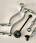 M10 Revolving Handle Crank Wheel with Nuts for Milling Machines Lathes Grinders Mechanical Equipment, chrome steel