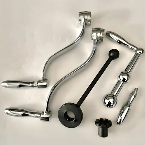 M10 Revolving Handle Crank Wheel with Nuts for Milling Machines Lathes Grinders Mechanical Equipment, chrome steel