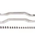 Beefed Up Lower Radius Rods Arched Arms For RZR XP 1000 RS1 And Turbo 2014 2023 Aluminum Silver Finish Upgrade With 10mm Version 2014 2017 And 12mm Version 2017 2023, silver aluminum rods with bushings