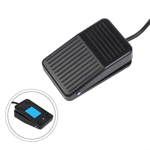 Foot Pedal Switch 10A 250V SPDT Momentary Non Slip Plastic Control With Protective Guard Black FS01 top view