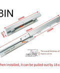 Side Mount Ball Bearing Drawer Slides 200mm For Furniture And Cabinets Smooth Quiet Glide No Squeak Floor Mounting Steel