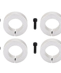 Four Piece Split Shaft Collar Kit In Aluminum Alloy Built For Gear Box Assemblies With One Inch Bore And Screw Clamps That Give You A No Sweat Install Experience Perfect For Any Garage Work Or Machine Build Projects Today; 4 collars