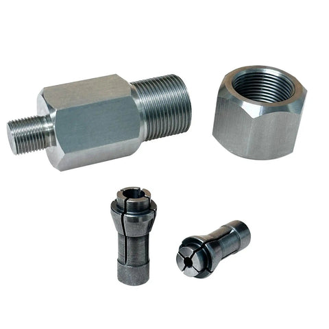 M9 Threaded Collet Adapter For M12 Polishers And Sanders With Dual Collets One Quarter Inch And One Eighth Inch Built For Rotary Tools