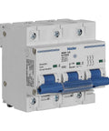 Heavy Duty 100 Amp DIN Rail Circuit Breaker, 480V AC / 60V DC, 3 Pole, Trip Curve C, UL 1077, Visual Trip Indicator