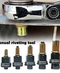 Mandrel Rivnut Kit M3 To M10 66 Piece Carbon Steel Rivnut Set For Auto Bodywork And DIY Metal Fabrication Dual Drill Or Wrench Drive For Fast Press In Includes M3 M4 M5 M6 M8 M10 Mandrels And 60 Rivet Nuts, manual riveting tool with brass mandrels