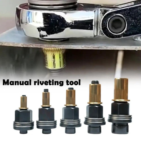 Rivet Nut Tool Kit With Five Pliers And Fifty Press In Nuts Heavy Duty Steel Build For Quick Durable Fastening In Auto Bike Marine And Home Diy Projects Handy For Pros And Weekend Warriors, manual riveting tool with five steel press nuts