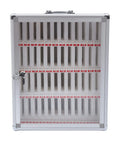 Heavy Duty Cell Phone Locker For Classrooms 48 Slot Portable Storage Cabinet with secure key latch and labeled slots.