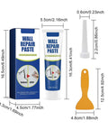 Patch Kit For Drywall Holes With Scraper, Quick-Dry Spackle Paste For Large Wall Repairs, Easy Fill And Smoothing, Two Pack
