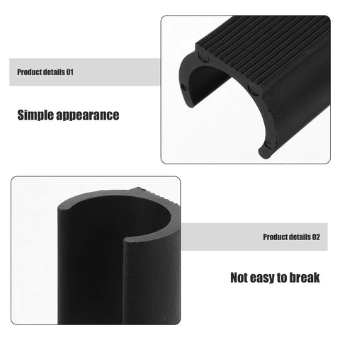 U Shaped Floor Glides For Hardwood Floors 48 Pack Chair Leg Caps With No Slip Ribbed Surface Snap On Open U Slot Design shown