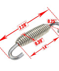 AUTUT motorcycle exhaust spring with hooks, stainless steel, 58mm total length, pack of 4