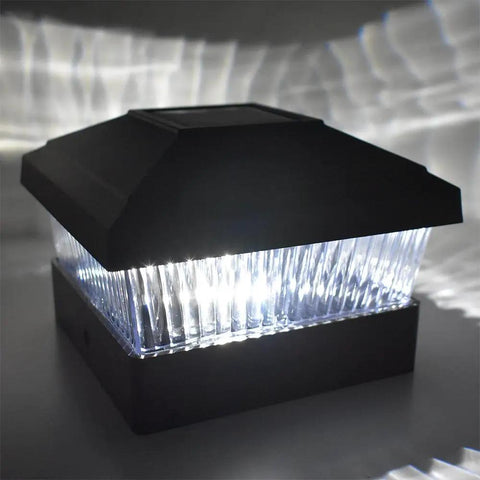 18 Pack Black Outdoor Solar LED Post Cap Lights For 5x5 Posts Dope Bright White LED With Auto Dusk Sensor glowing in the dark