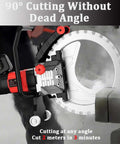 Heavy Duty Electric Concrete Saw Handheld Circular Cutter With Inline Water Mist System Eight Kilowatt Wall Grooving Machine cutting at 90 degrees.