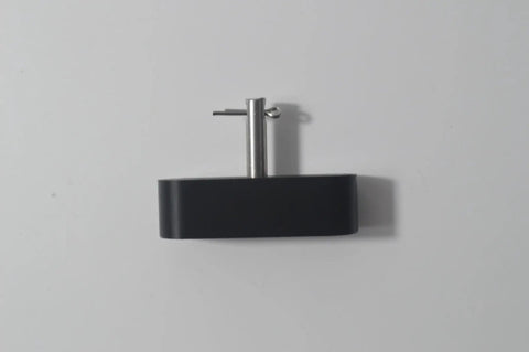 Hella Tough Futon Oblong Roller Replacement Glide With Steel Pin Shaft Hardware For Heavy Duty Sofa Floor Protectors showing black roller.