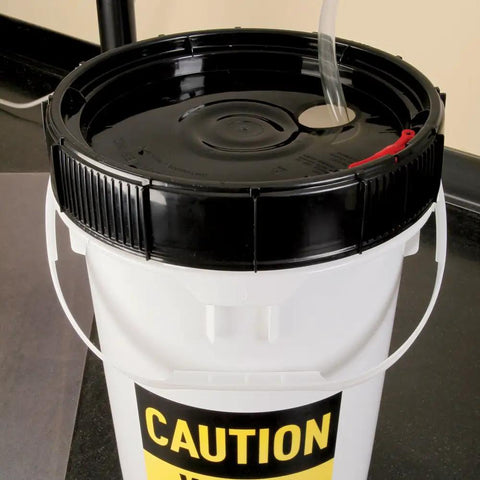 Roof Leak Diverter Bucket Kit For Quick Response And Real World Roof Leak Protection bucket with tubing attached
