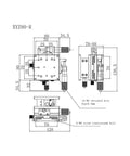 Technical drawing of Motorized Rotary Positioning Stage XYZ80-R High Precision Electric Rotary Platform with dimensions and details.