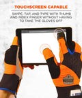 High Visibility Waterproof Work Gloves With Thermal Insulation, 3M Thinsulate, Touchscreen Compatible, Enhanced Grip, ProFlex 818WP