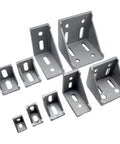 Rock Solid 3030 Aluminum Extrusion With Built In Wire Channel For A Clean Setup On Any Cnc Or 3d Printer Frame Featuring No Drama Cable Management Smooth T Slot Mounting Plus Five Piece Connector Kit showing gray brackets for support and alignment.