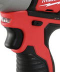 Built Tough 12 Volt Cordless Impact Wrench Kit With Dual Battery And Rapid Charger side grip view with trigger mechanism.