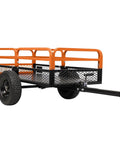 Beefy Heavy Duty Steel Dump Cart With 1500 Lb Capacity And 15 Cu Ft Removable Panels Universal Hitch For ATV Farm And Landscaping Projects
