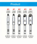 Five Piece Screw Extractor Set For Stripped And Damaged Screws And Bolts, Your Go To Easy Out Kit For DIY Home Repairs, various sizes shown