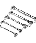 Heavy Duty 304 Stainless Steel Jaw Turnbuckle Closed Body Design For Marine Rigging And Outdoor Construction Projects Built Tough No Frills Cable Tension Adjuster Workhorse Gear in five sizes.