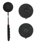 Telescoping Inspection Mirror With Two Lights, Circular And Square Mirrors, Flexible Reach And Extendable Handle, Rubber Grip