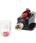 Inline Fuse Holder With Resettable Circuit Breaker For Car Audio Protection, 12V 24V DC, Push Button Reset, Kill Switch Ready