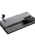 Upgrade Your Daily Driver Into A Total Beast With This Slick Egpu Dock Featuring Dual Thunderbolt 5 Ports, Native PCIe 4.0 X4 Expansion, Robust 140W PD Power Delivery, And Insanely Quick SD 4.0 Card Access, sleek black eGPU dock with PCIe slots.