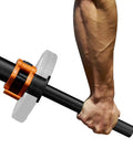 Two In Forearm Trainer for Strength Grip and Wrist Mobility in use for supination-pronation exercises by athlete