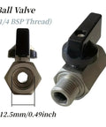 Heavy Duty Carbon Steel Ball Valve For Air Compressor And Home Plumbing, 1/4 BSP Thread with smooth handle for precision seals.