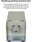 GFJYKDL Heavy Duty Automatic Wire Stripping Machine Peeling And Twisting Tool Copper Core Cutter front view with aluminum casing.