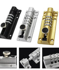 Zinc Alloy Mechanical Combination Cam Lock with Keyless Code in black, silver, and gold finishes for office cabinets.