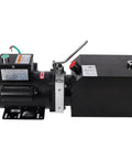 Heavy Duty Hydraulic Power Unit For Car Lifts 220V AC Single Phase With Six Quart Oil Reservoir side view showing pump motor and tank.