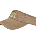 Khaki visor hat with "No Crying on the Yacht" text, part of Cooling Vintage Men’s Visor Hat Dope Breathable Cap Bundle with Multi Color Options